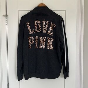 PINK Leopard Print 1/4 Zip